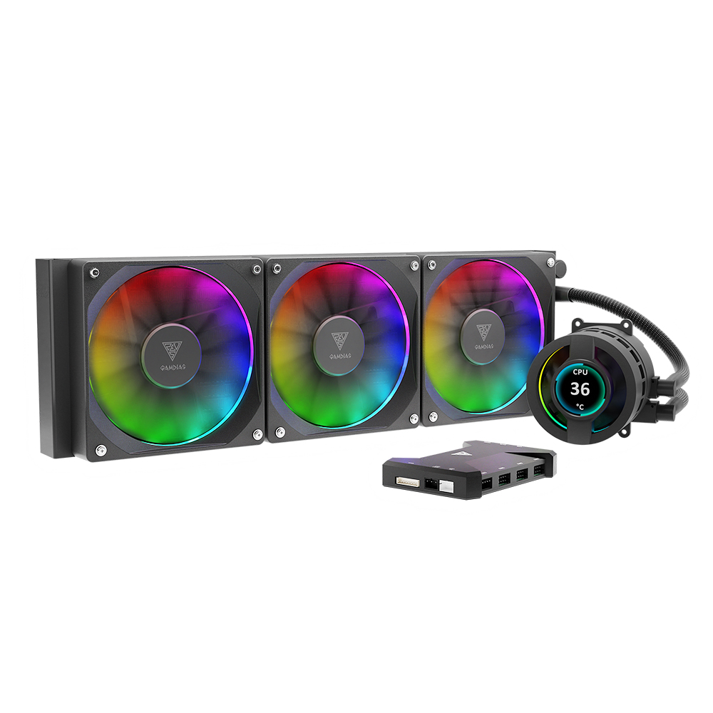 겜디아스 GAMDIAS CHIONE P3-360U CPU 수랭쿨러 블랙 - 상세 이미지 4