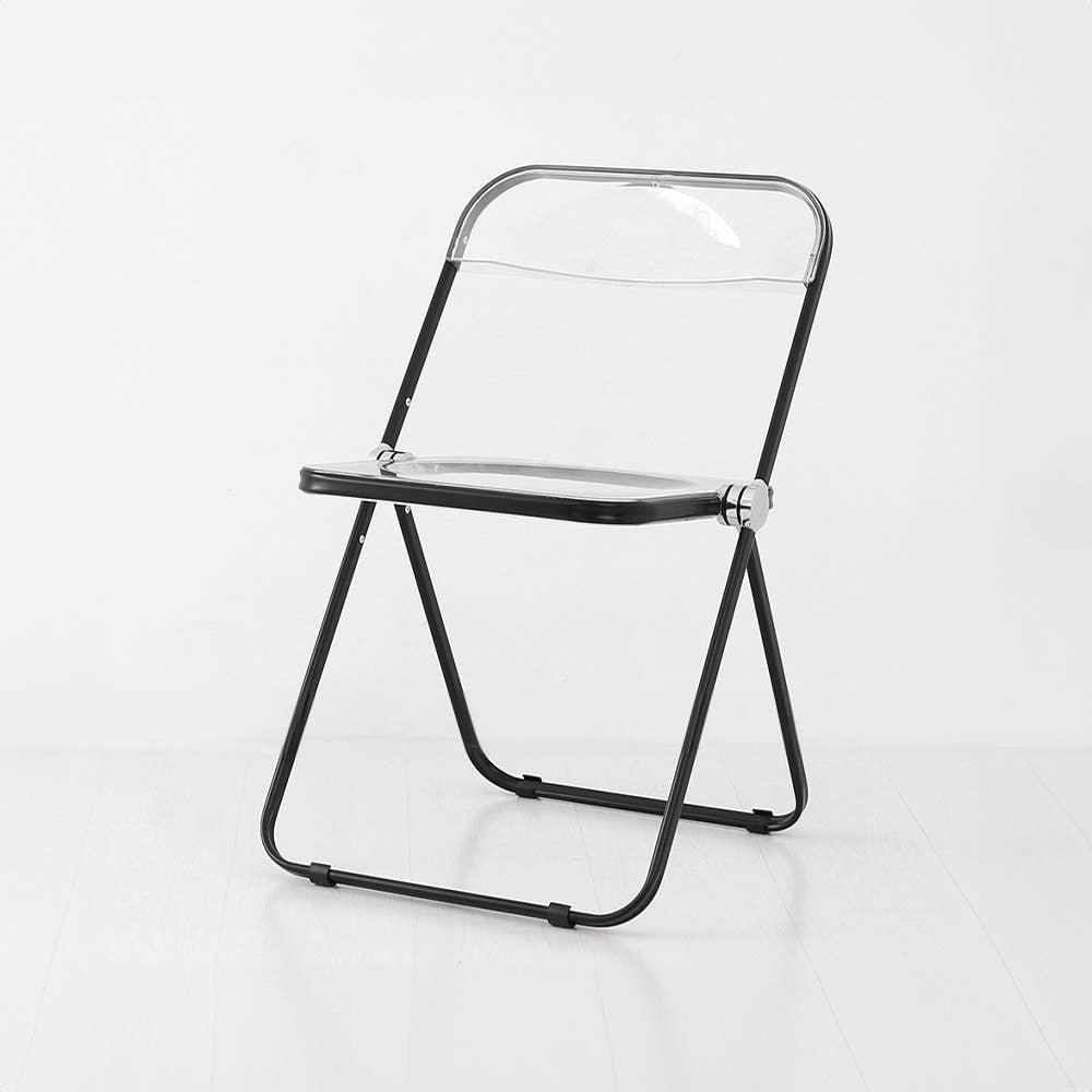 빙그리 투명접이식의자 블랙/클리어 0594.6784