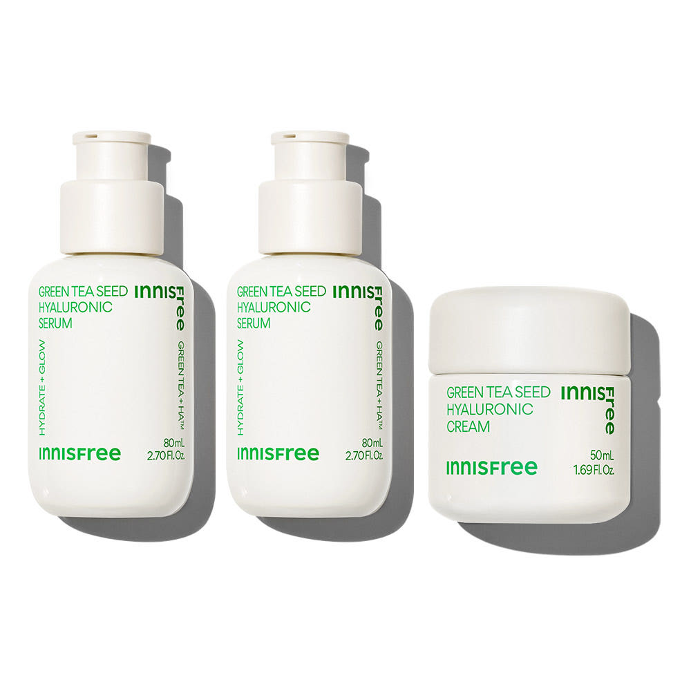 이니스프리 그린티 씨드 히알루론산 수분세럼 80mL 2개 + 그린티 씨드 히알루론산 수분크림 50mL 이미지 2
