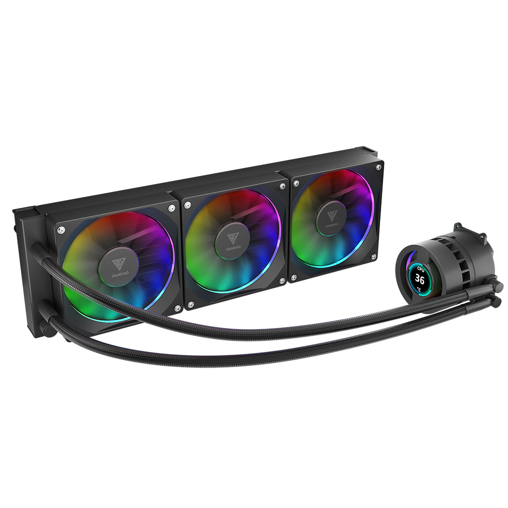 겜디아스 GAMDIAS CHIONE P3-360U CPU 수랭쿨러 블랙 - 상세 이미지 2