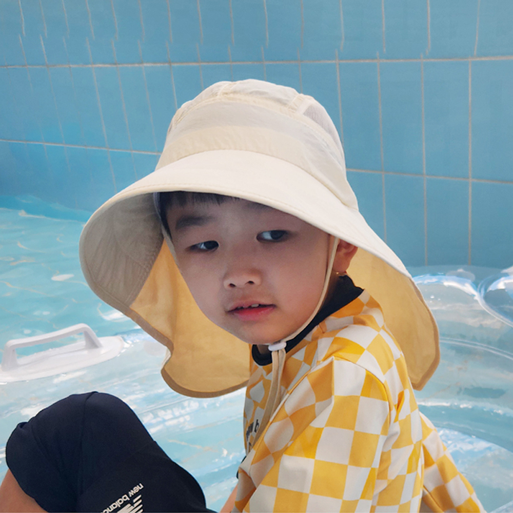 키즈 아동 아쿠아 어린이 플랩캡 물놀이모자 버킷햇 - 상세 이미지 2