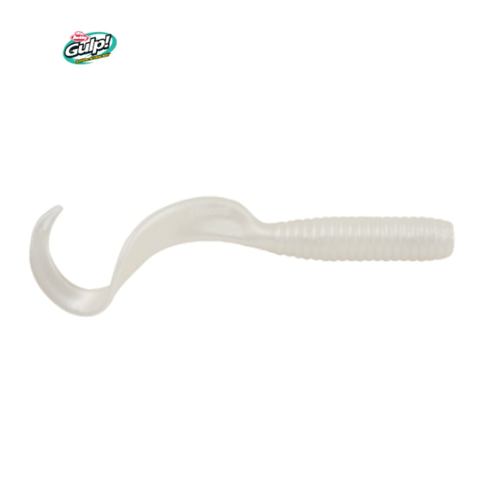 바다루어 걸프 SW 그럽 농어 광어 바다 루어 웜 소프트베이트 펄화이트, 10cm(4인치) - 메인 이미지