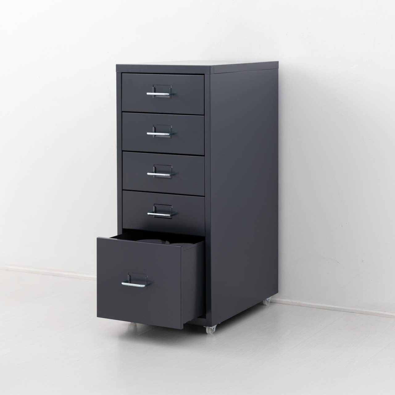 OFFICY 서랍장 280mmx410mmx685mm, 4.1단, 화이트 7172.5276 - 상세 이미지 3