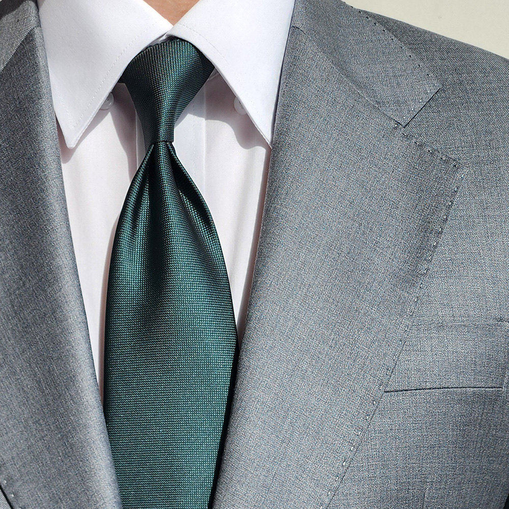 제임스핏 솔리드 그린 클래식 남자 정장 넥타이