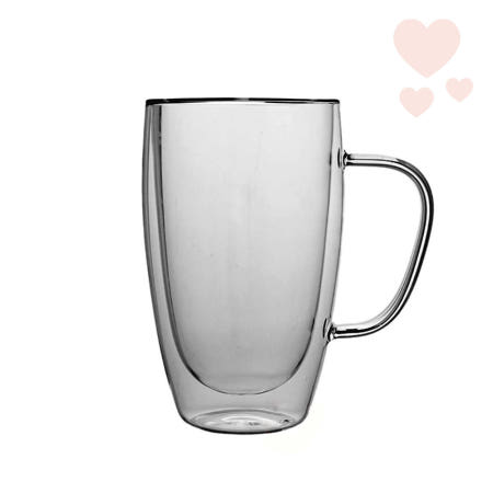 투명한 450ml 카페유리컵 맥주잔 냉커피잔 커피컵 물잔