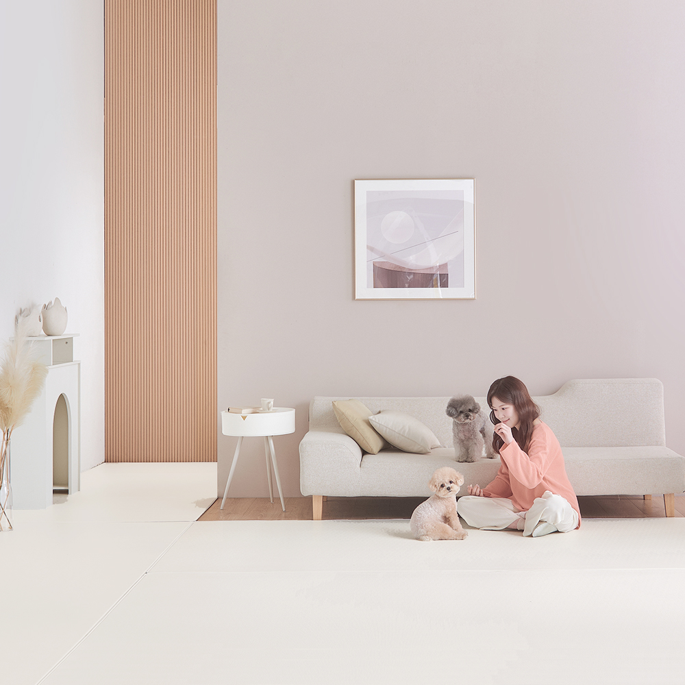 피오르 강아지매트 펫 애견 거실 바닥 복도 놀이 방수 논슬립 슬개골 미끄럼방지 러그 폴딩