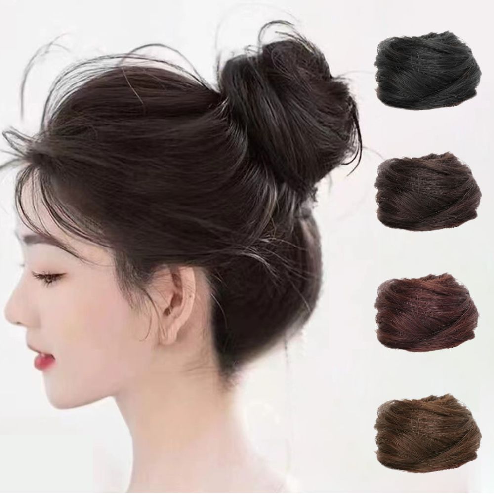 묶음머리 올림머리 똥머리 당고머리 가채 가발 네츄럴블랙 : 서정샵