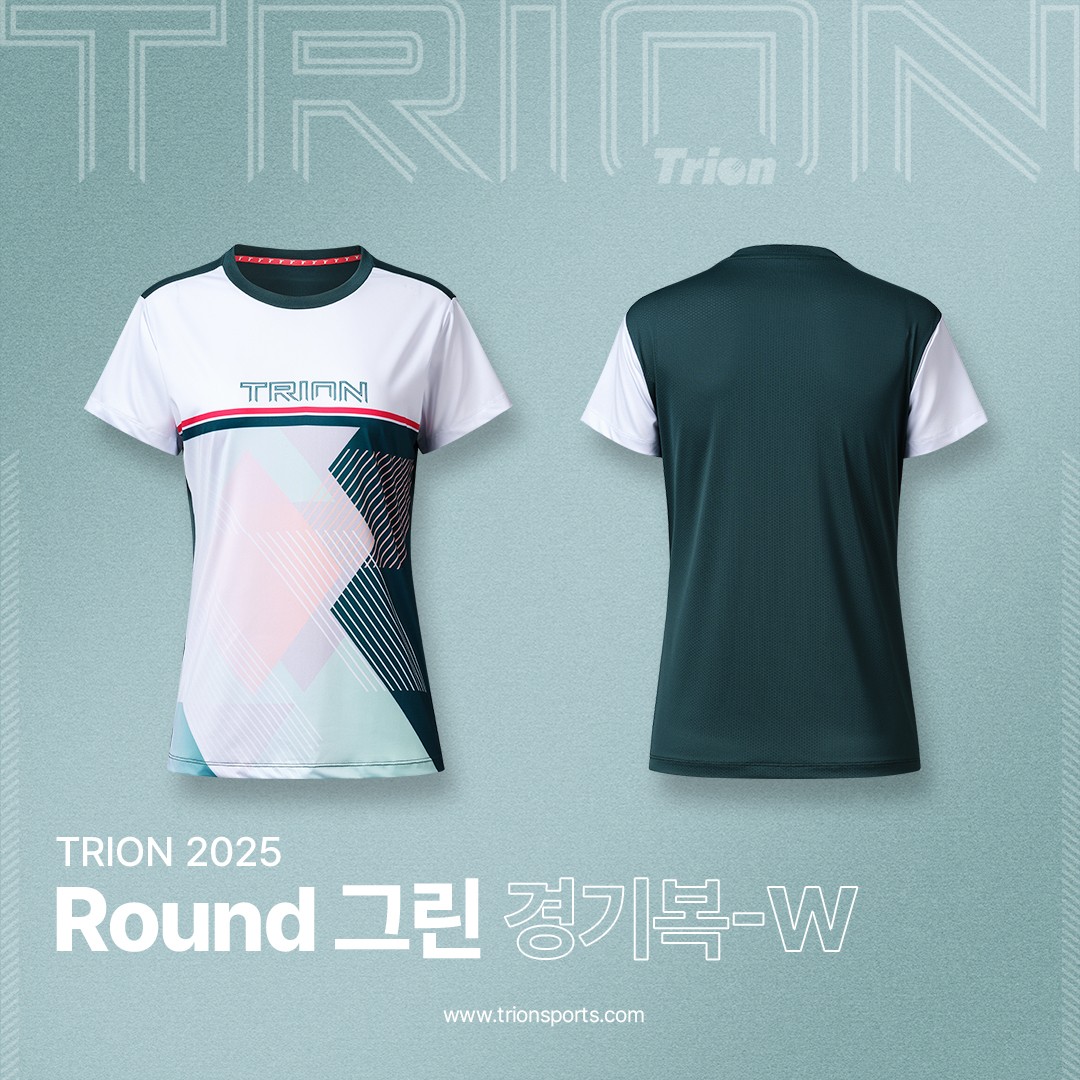 트라이온 TR25 라운드 경기복 그린 경기복 배드민턴 탁구 스쿼시 스포츠의류 - 상세 이미지 3