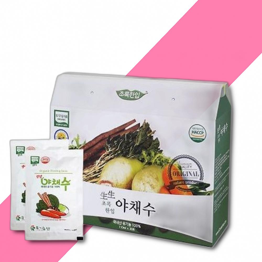 생생 야채수 110ml 30포 야채수 유기농 야채즙 건강즙 : 신도유통