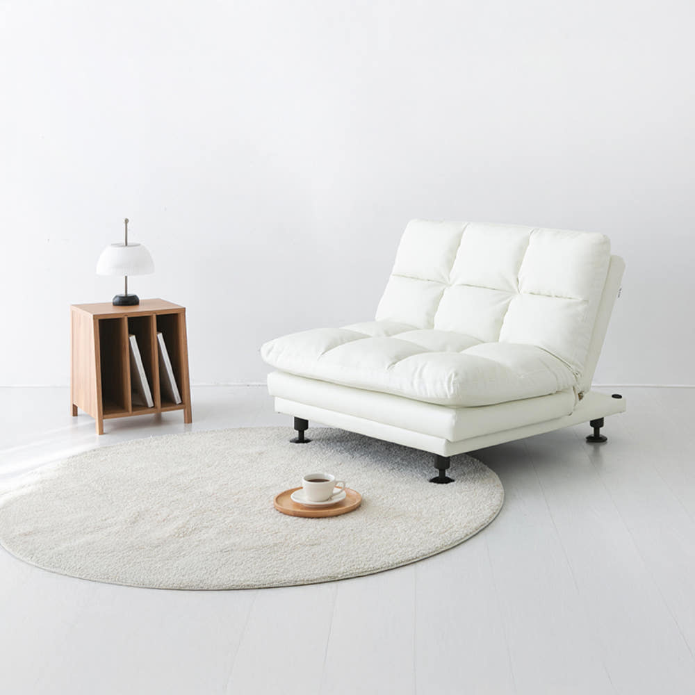 앰보 1인 멀티 소파 소가죽 블랙브라운 8257.0353, 1인용