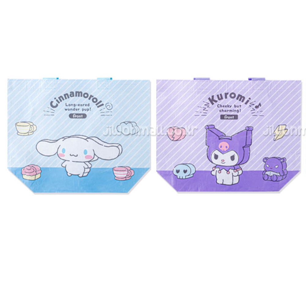 산리오쇼핑백 리유저블 스트라이프 디자인 에코백 가방 - 상세 이미지 4