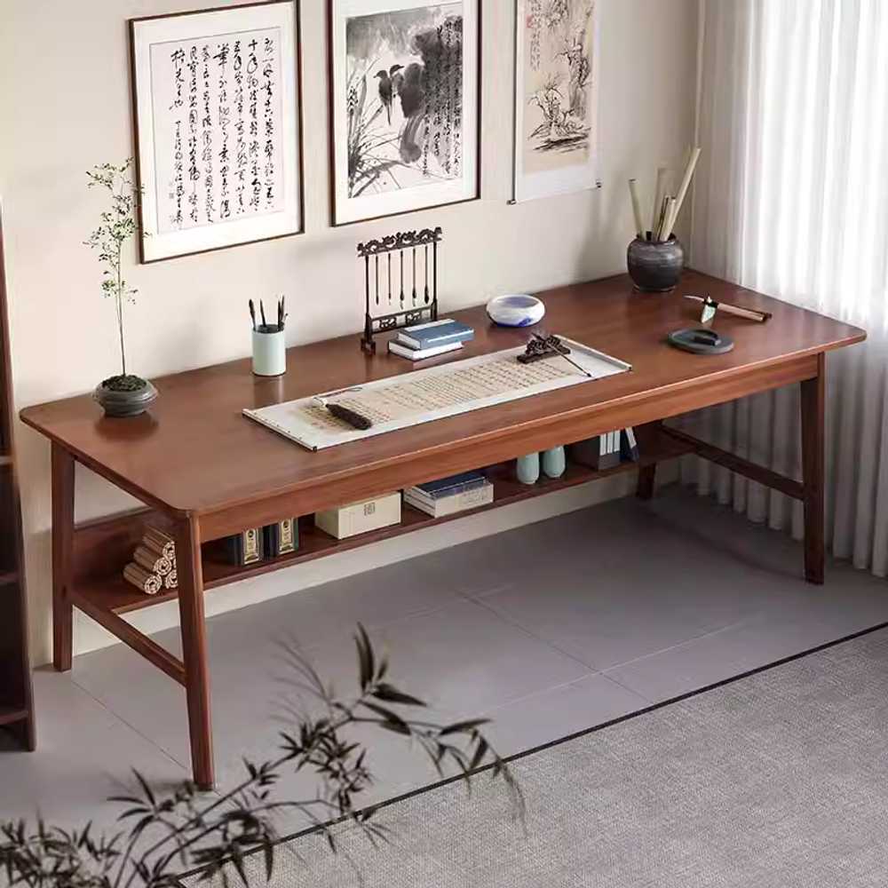 서예 데스크 작업용 붓글씨 테이블 한옥 업무용 공부 120x40cm - 상품 이미지