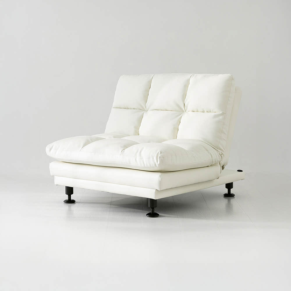 앰보 1인 멀티 소파 소가죽 스툴미포함, 밀크 6426.6282, 1인용