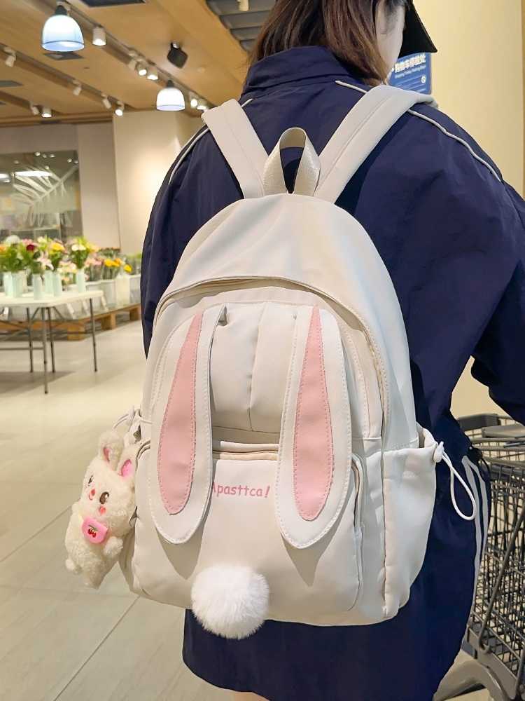 토끼백팩 소풍 인형 캐릭터 귀여운 학생 배낭 모던 가방 미니 인형가방 - 상세 이미지 4