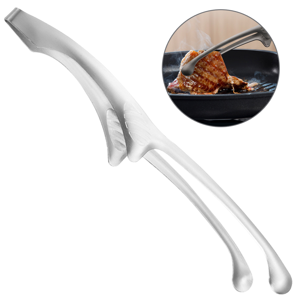 29cm 스텐 (고기집게 B타입 대형) 갈비 주방 얼음 튀김 요리 라면 음식 집게 핀셋 - 상품 이미지