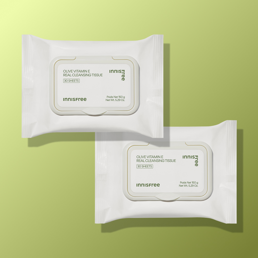 이니스프리 올리브 비타민 E 리얼 클렌징 티슈 30매, 2개 제품 이미지