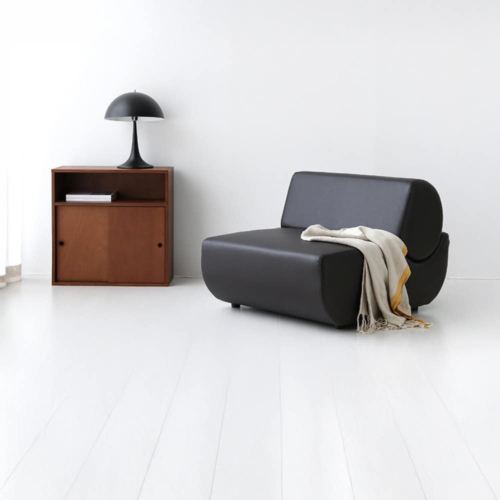 앰보 1인 소파 등받이 분리형 블랙브라운 8780.4970