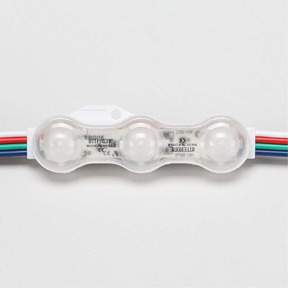 국산 LED 3구 모듈 RGB 5050 Z3U-V05-F 렌즈형 100개 문자 간판 조명 인터원 - 상세 이미지 2