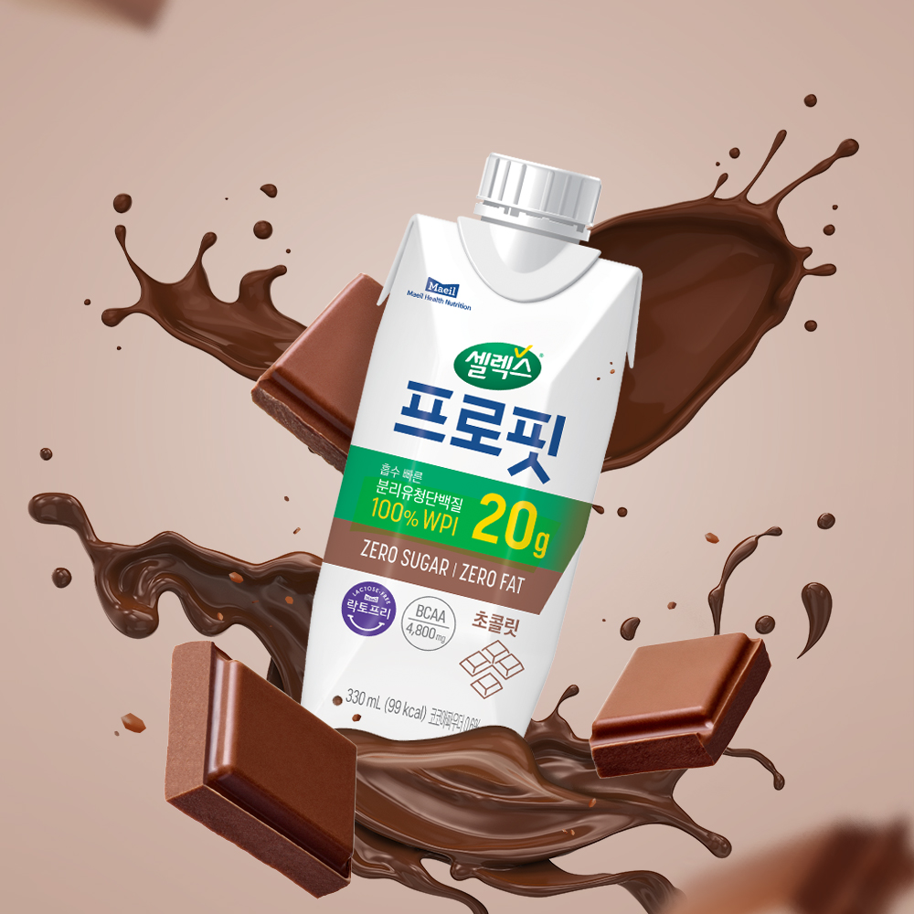 [옵션 선택] 셀렉스 프로핏 WPI 단백질 음료 330ml 초콜릿 2박스 (총 24팩) : 셀렉스 직영스토어