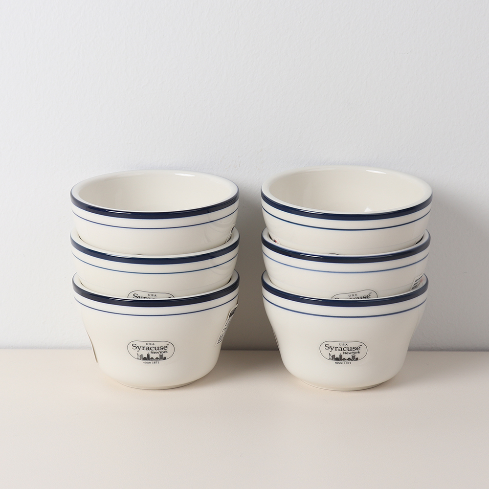 집들이 선물 시라쿠스 뉴욕 킹스인 밥공기 세트 6개, 10.5cm, 블루 - 상품 이미지