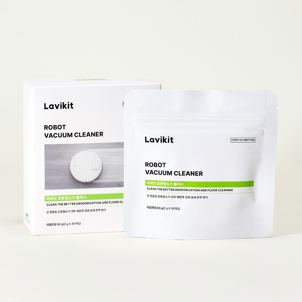 라비킷 로봇청소기 클리너 내부청소용 세제 올인원 타블렛형 30개입 제품 이미지