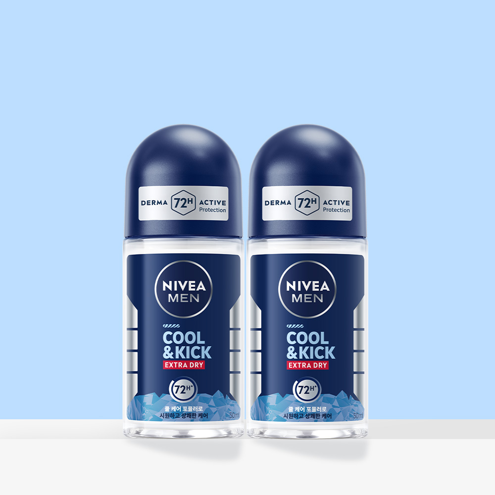 니베아 맨 데오드란트 롤온 쿨 앤 킥 50ml X 2개 제품 이미지