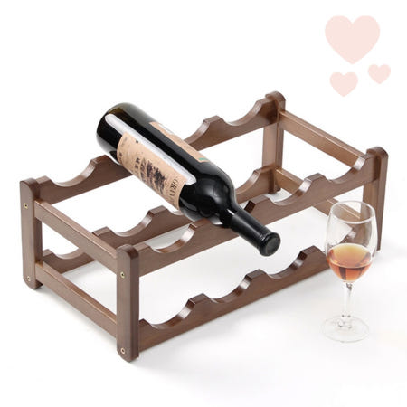 지역상점 연합회 DIY 2단 6구 와인진열장 와인랙거치대 와인보관함 와인받침대 와인거치대 와인보관대
