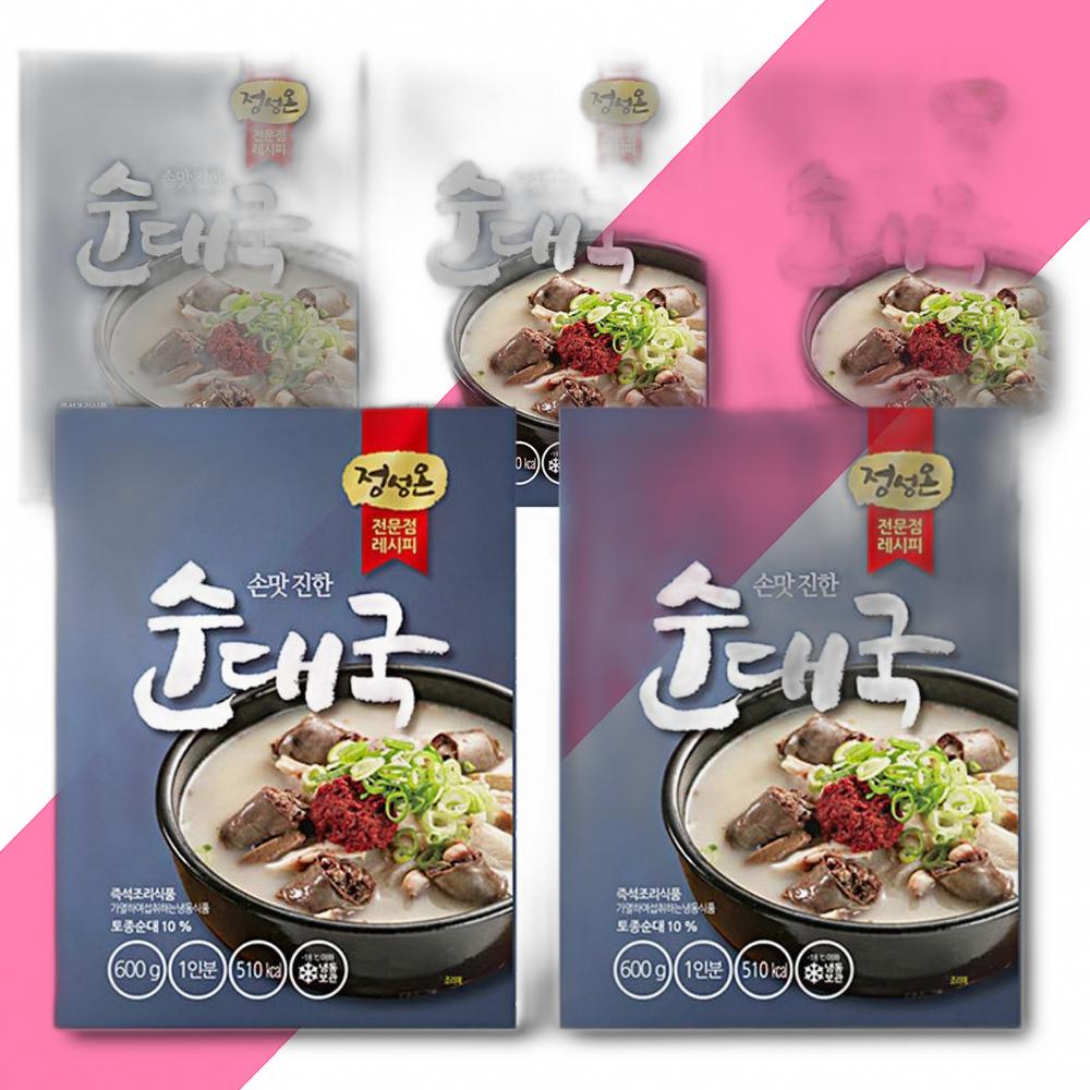 초원식품 손맛 순대국 600G 5개 : 제이엔유통