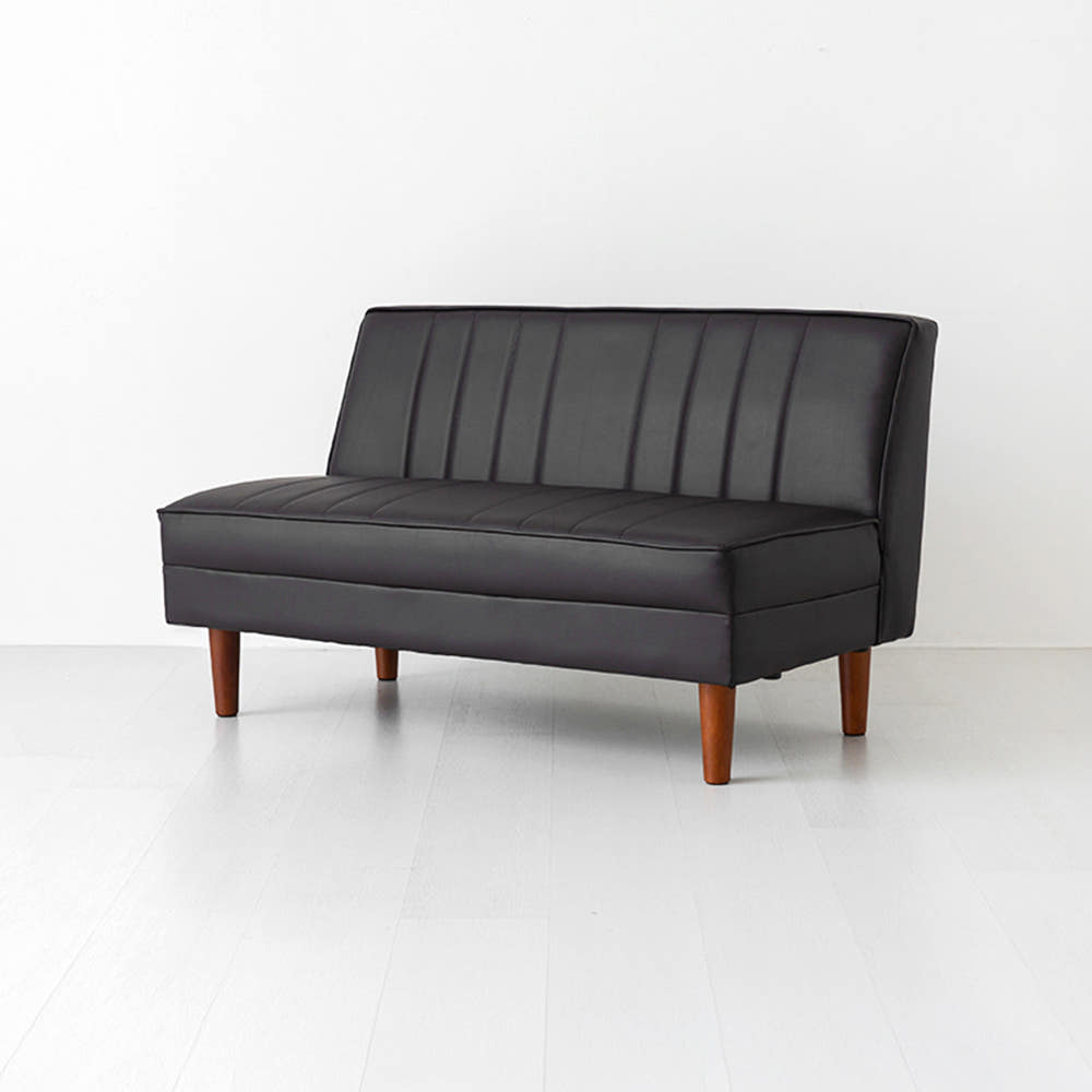 앰보 2인소파 일자형 스툴미포함, 블랙브라운 7105.7043, 2인용