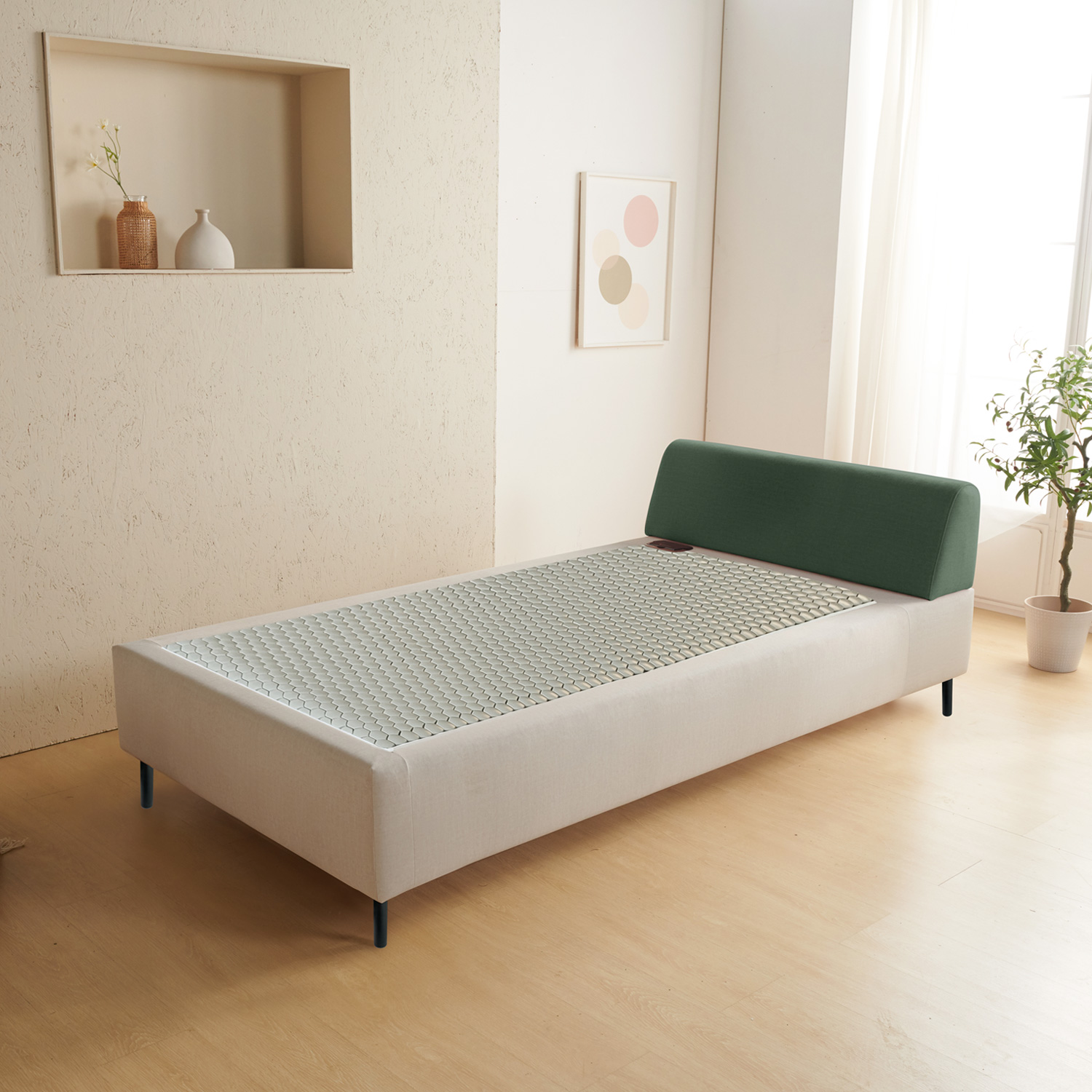 1+1 가보건강침대 황토 밀양흙침대 세라믹볼 세라믹스 돌침대 슈퍼싱글 패브릭 SS로웰SE