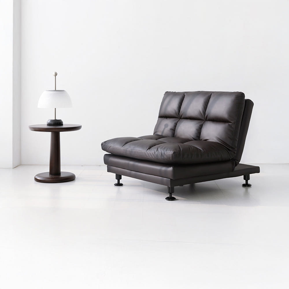 앰보 1인 멀티 소파 소가죽 블랙브라운 8257.0353, 1인용