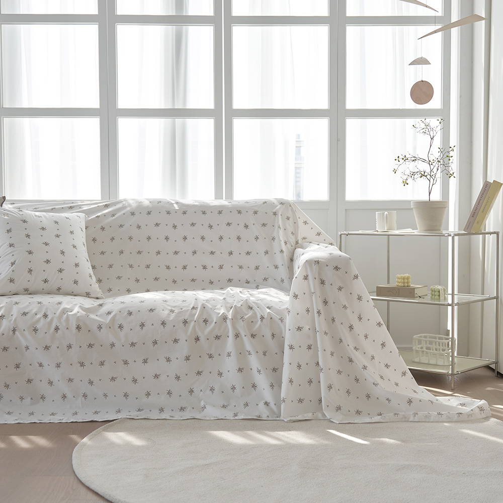 블랑 쇼파커버 가리개 덮개 프리미엄 60수 고밀도 순면 100% 1 2인용