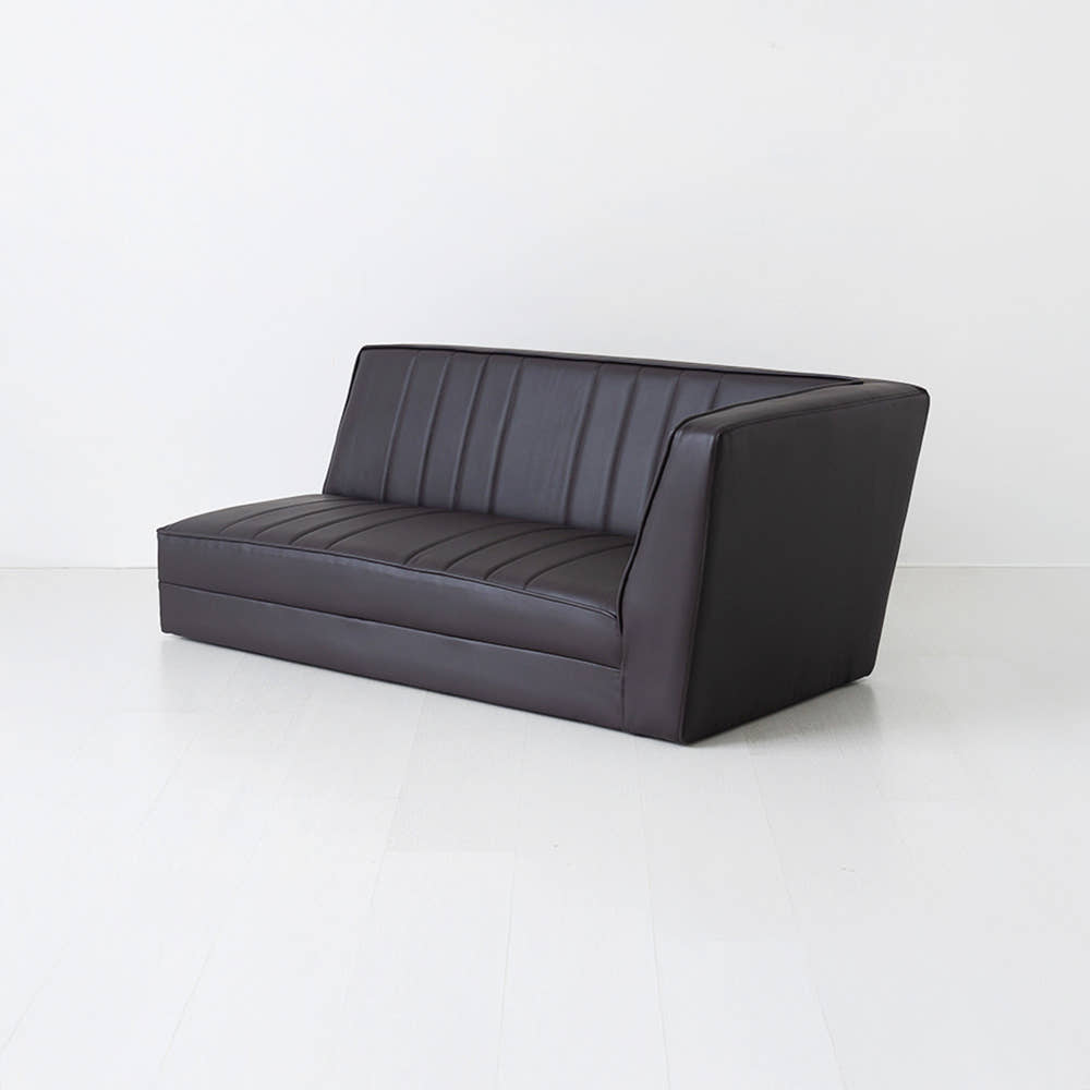 앰보 2인소파 코너형 블랙브라운 0399.7085