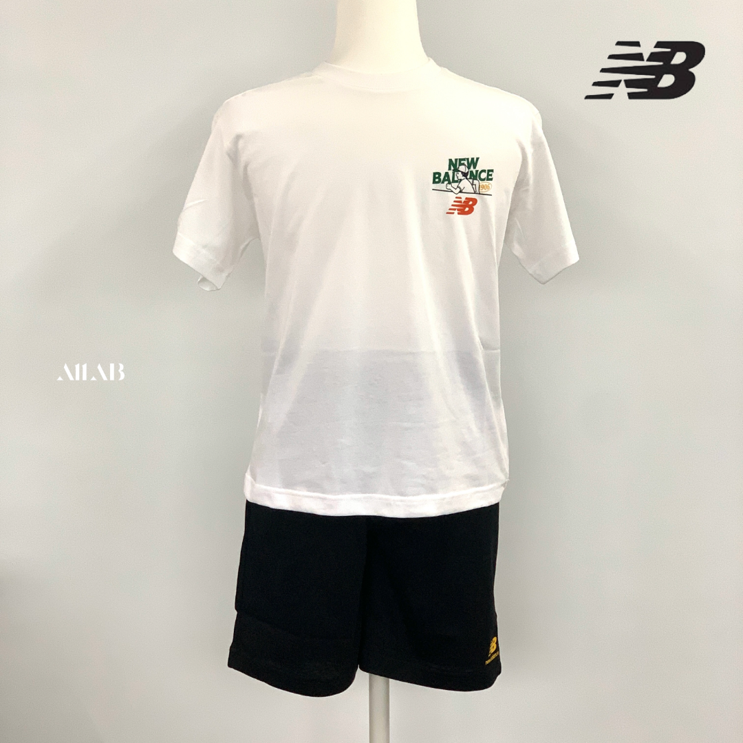 [오늘출발] 뉴발란스 키즈 여름 시원한 반팔 상하복 세트 화이트, 150