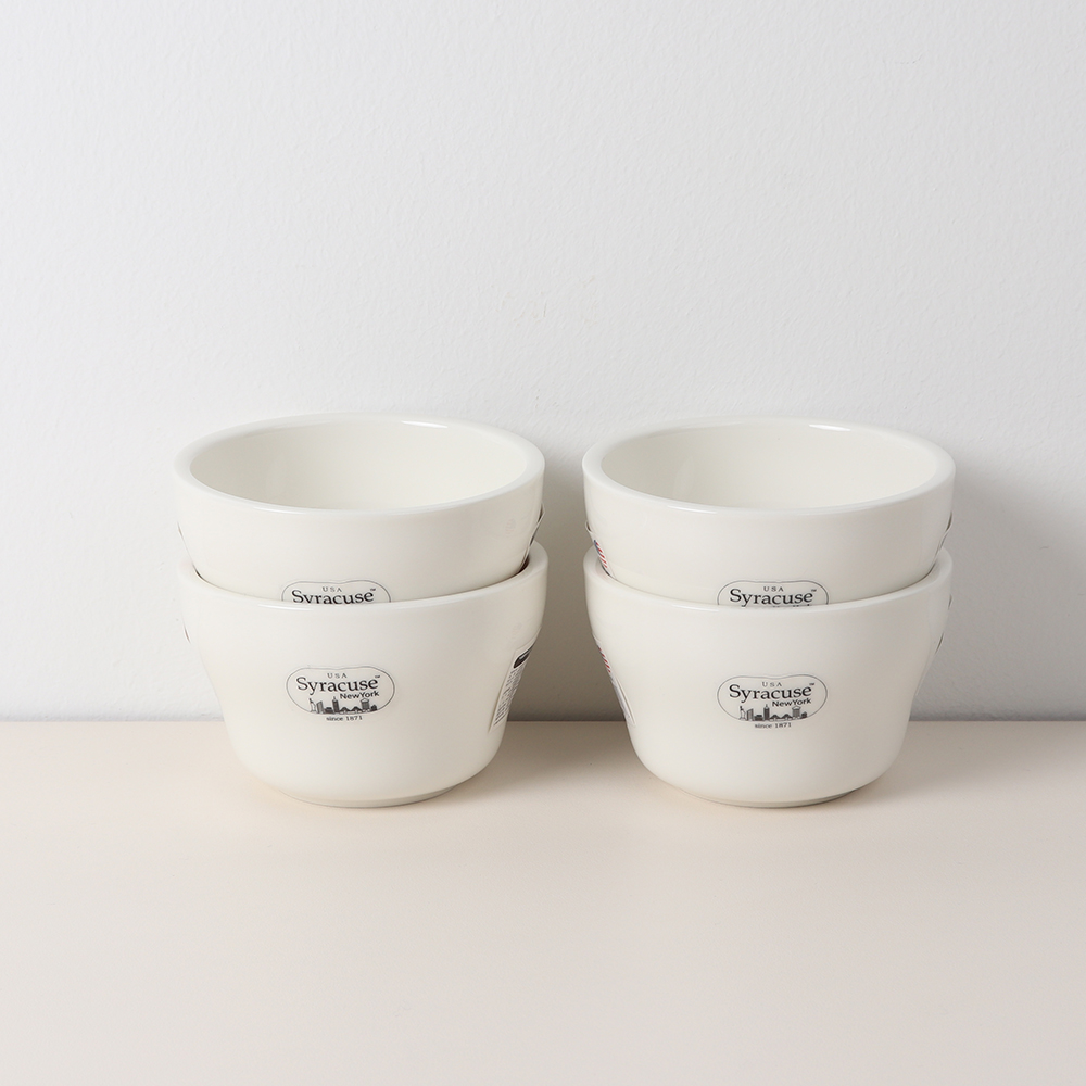 집들이 선물 시라쿠스 뉴욕 킹스인 밥공기 세트 4개, 10.5cm, 화이트 - 상품 이미지