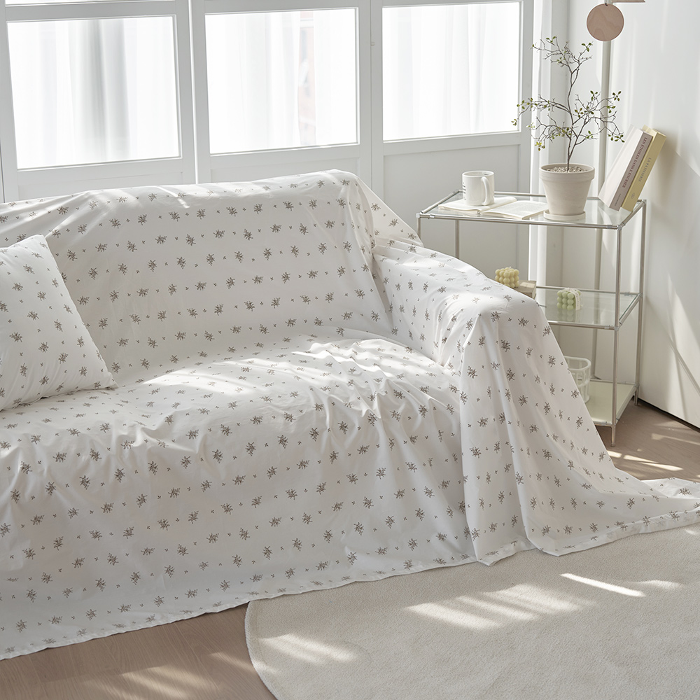 블랑 쇼파커버 가리개 덮개 프리미엄 60수 고밀도 순면 100% 1 2인용