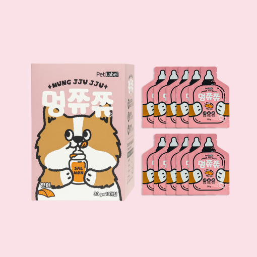 펫라벨 멍쮸쮸 강아지간식 연어 30gx10p - 상품 이미지