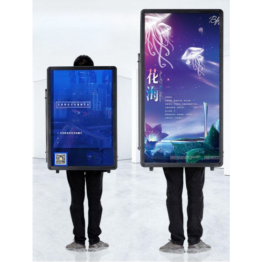 걸어다니는 옥외광고 광고판 피켓 백팩 LED 보드 홍보 간판 가방 홍보판 실외 배너 배낭 - 상세 이미지 3