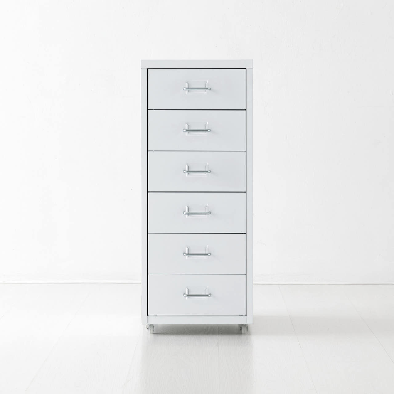 OFFICY 서랍장 280mmx410mmx685mm, 6단, 화이트 9217.8137 - 메인 이미지