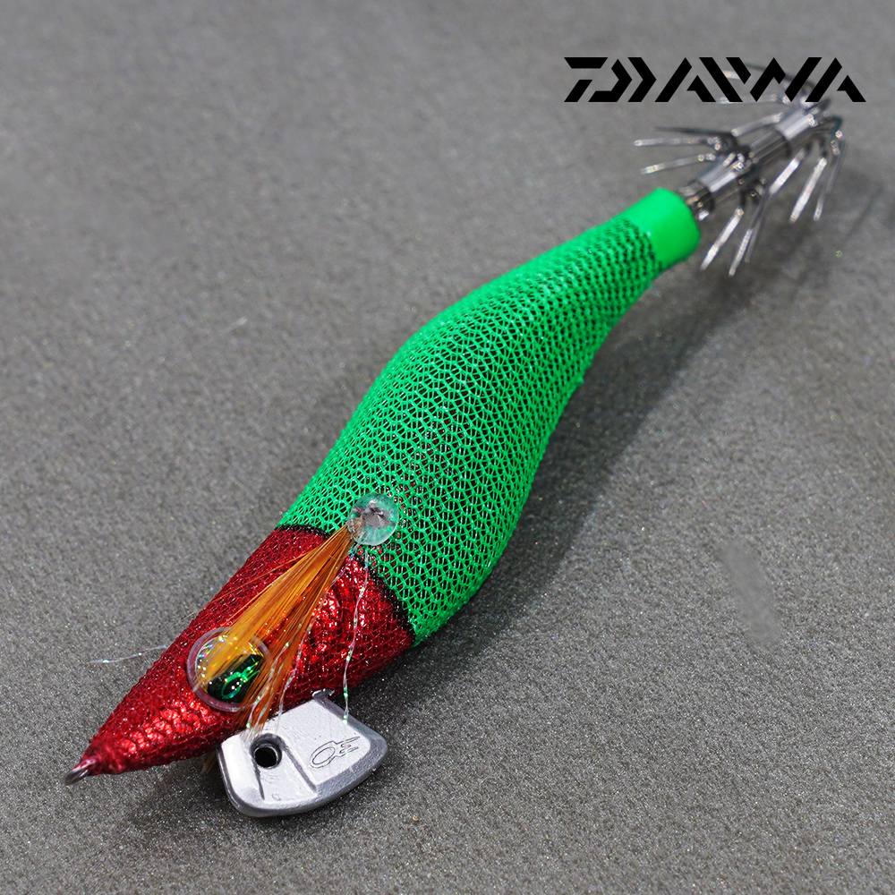 다이와 틴셀 에기 에메랄다스 드로퍼 갑오징어 쭈꾸미 한치 드롭퍼 레드-레드그린(400636), 2.5호