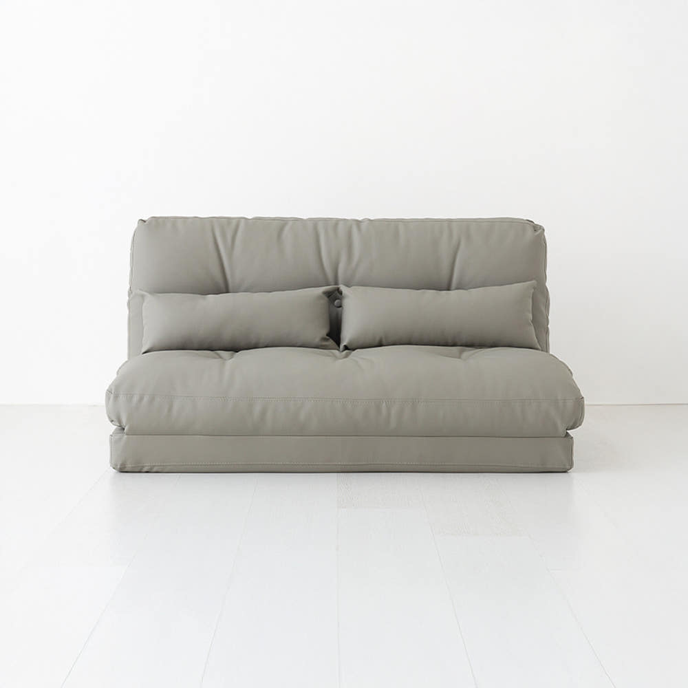 앰보 2.5인 좌식 소파베드 B형 스툴미포함, 그레이 0032.1156, 2.5인용