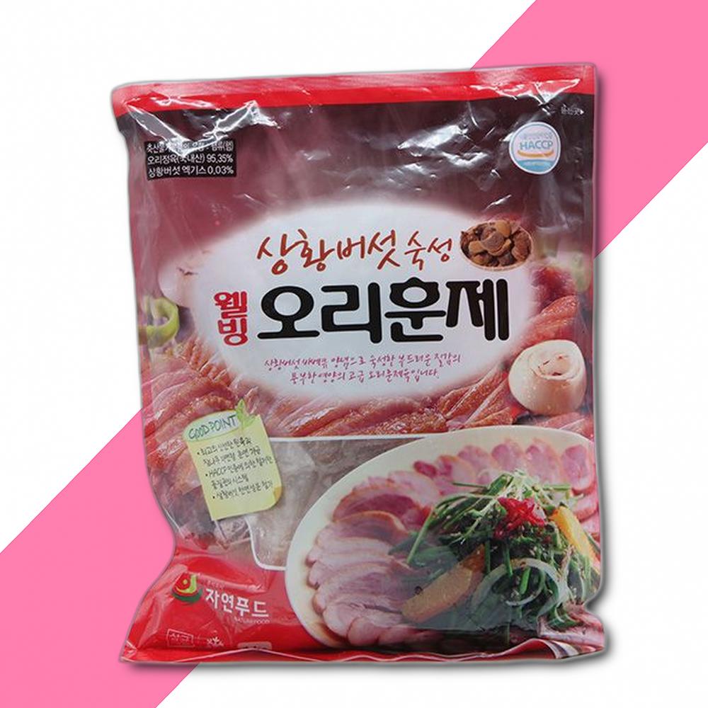 자연웰빙 상황버섯 훈제 오리 슬라이스 냉장 1KG : 다드림유통