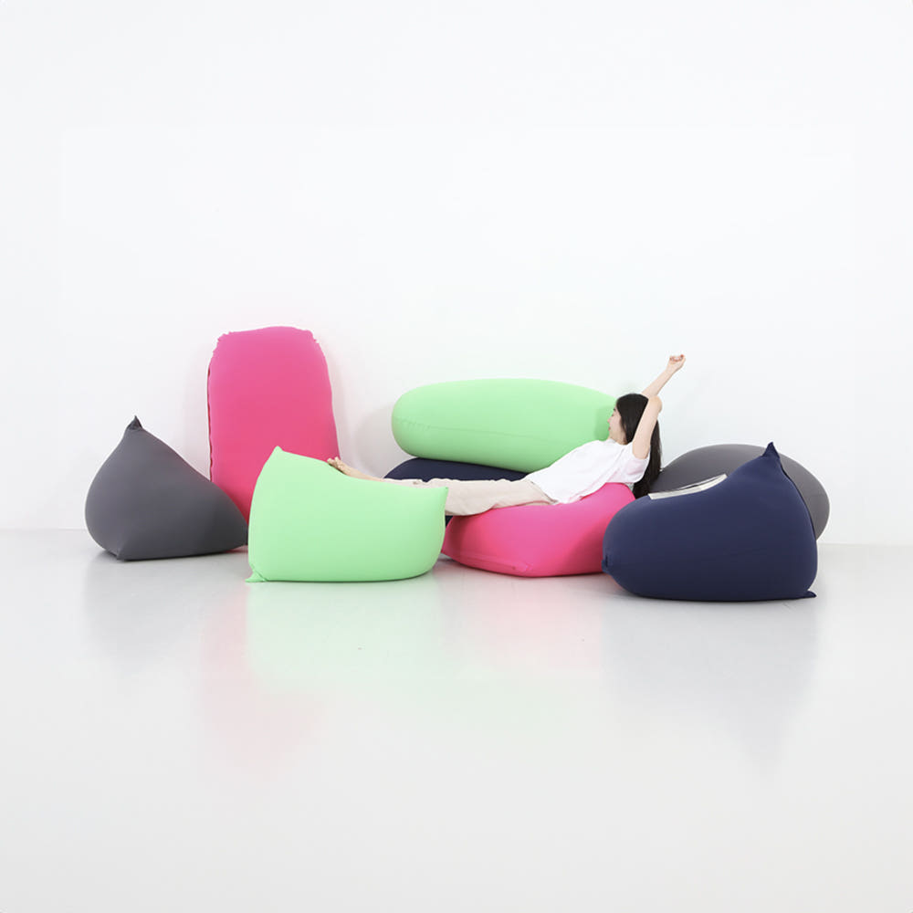 앰보 1인 패브릭 빈백소파 LS003 핑크 6854.3258