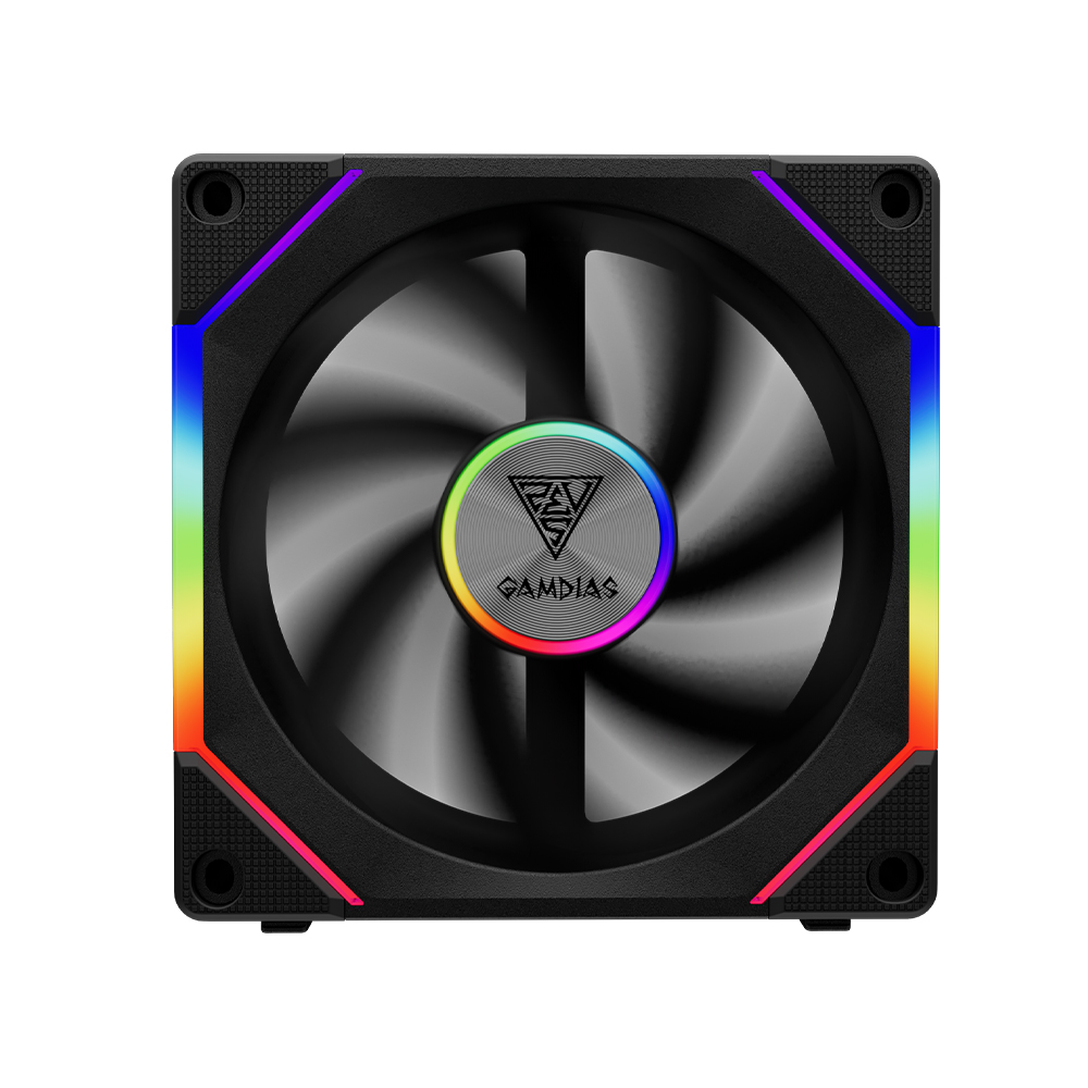 겜디아스 GAMDIAS AEOLUS P2-1201 (1PACK) 시스템 팬 쿨러 블랙 - 상품 이미지