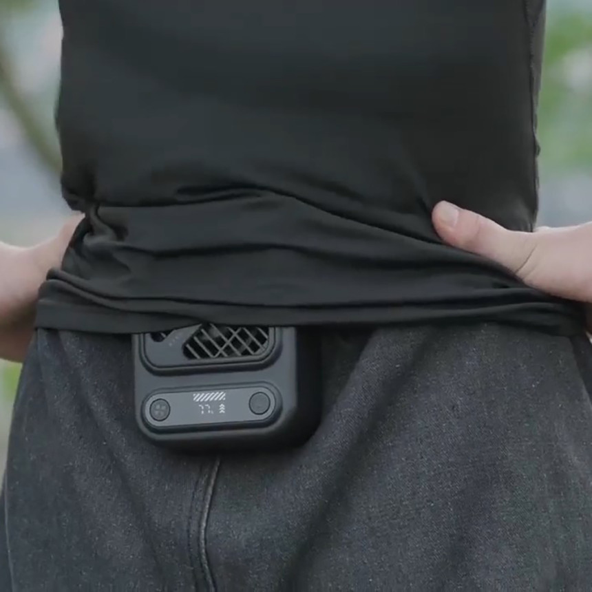 BLDC 8000mAh 21시간 휴대용 허리 선풍기 클립팬 손풍기 목 넥밴드 집게 등풍기