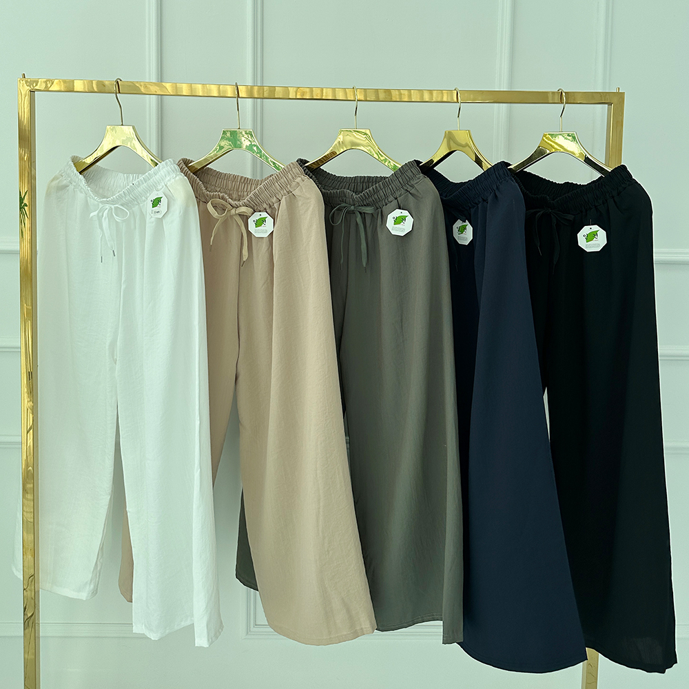 1+1 인견바지 린넨와이드팬츠 키작녀바지 8부 - 상세 이미지 2