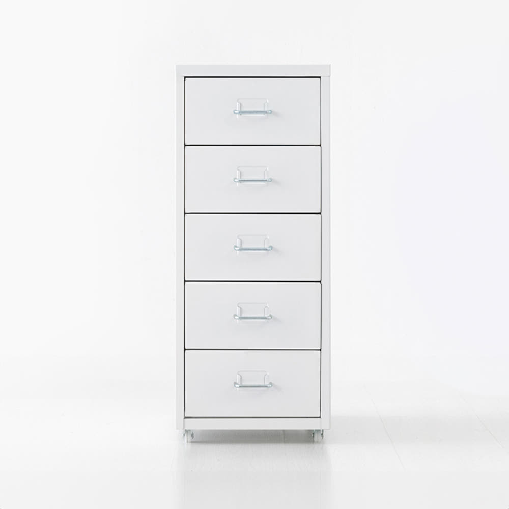 OFFICY 서랍장 280mmx410mmx685mm, 5단, 화이트 9094.2557 - 메인 이미지