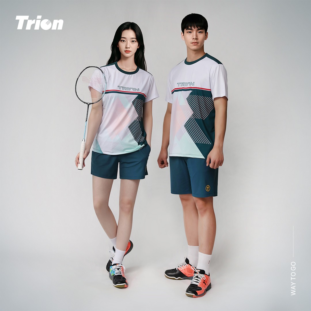 트라이온 TR25 라운드 경기복 그린 경기복 배드민턴 탁구 스쿼시 스포츠의류 - 상품 이미지