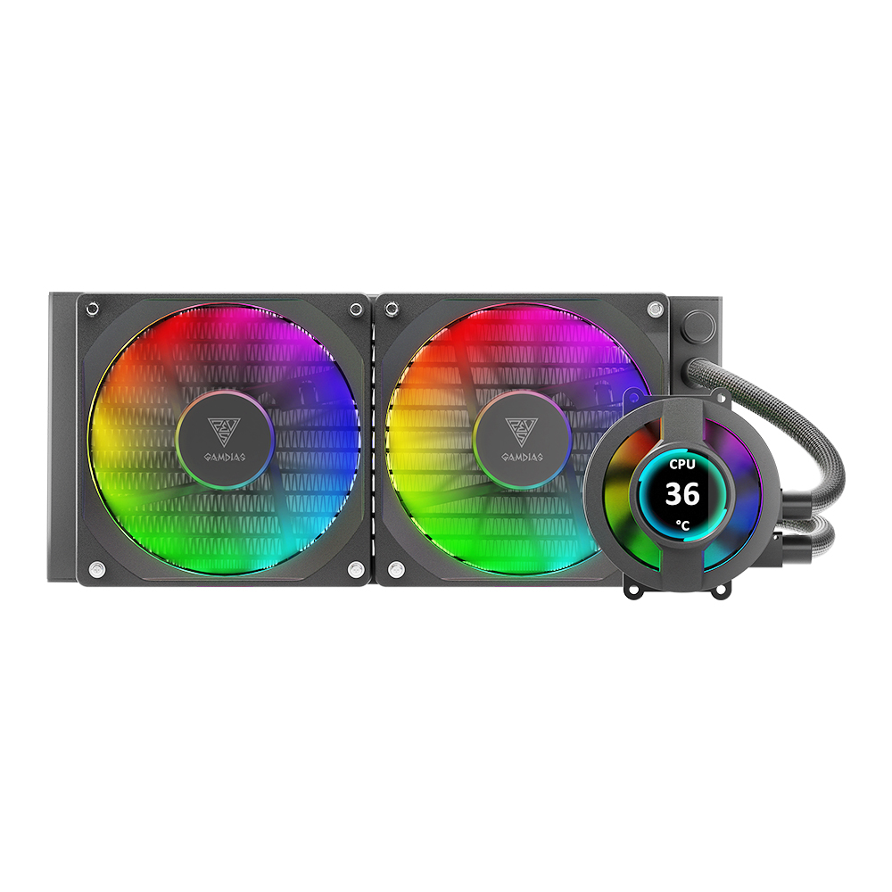 겜디아스 GAMDIAS CHIONE P3-240U CPU 수랭쿨러 블랙