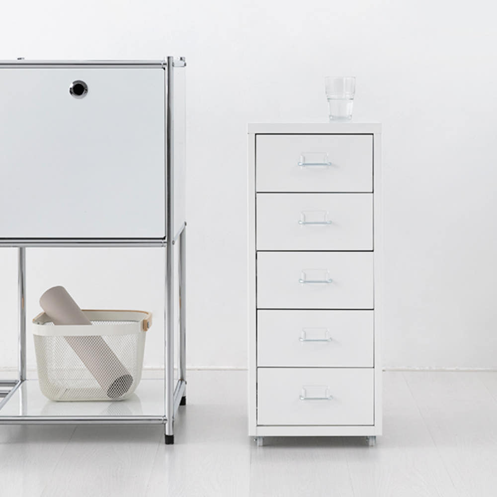 OFFICY 서랍장 280mmx410mmx685mm, 5단, 라이트그레이 9292.1432 - 상세 이미지 3